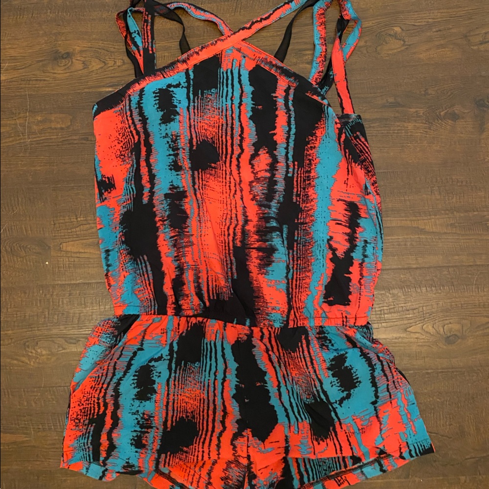 Fabletics Multi Color Sleeveless Romper - image 1